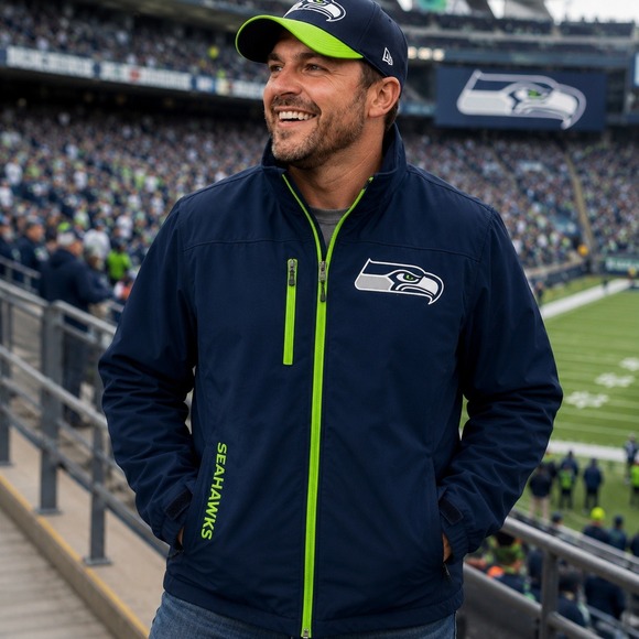 G-III Other - Seattle Seahawks Super Bowl Era Jacket Lg NFL G-III Fleece Lined Navy Green